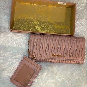 Miu Miu pink wallet